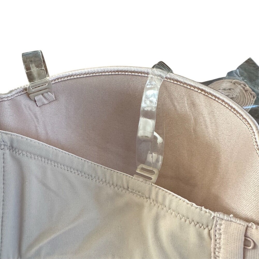 Ellen Tracy Beige Strapless Convertible Push-Up Underwire Padded Bra Size 36C - Picture 3 of 9